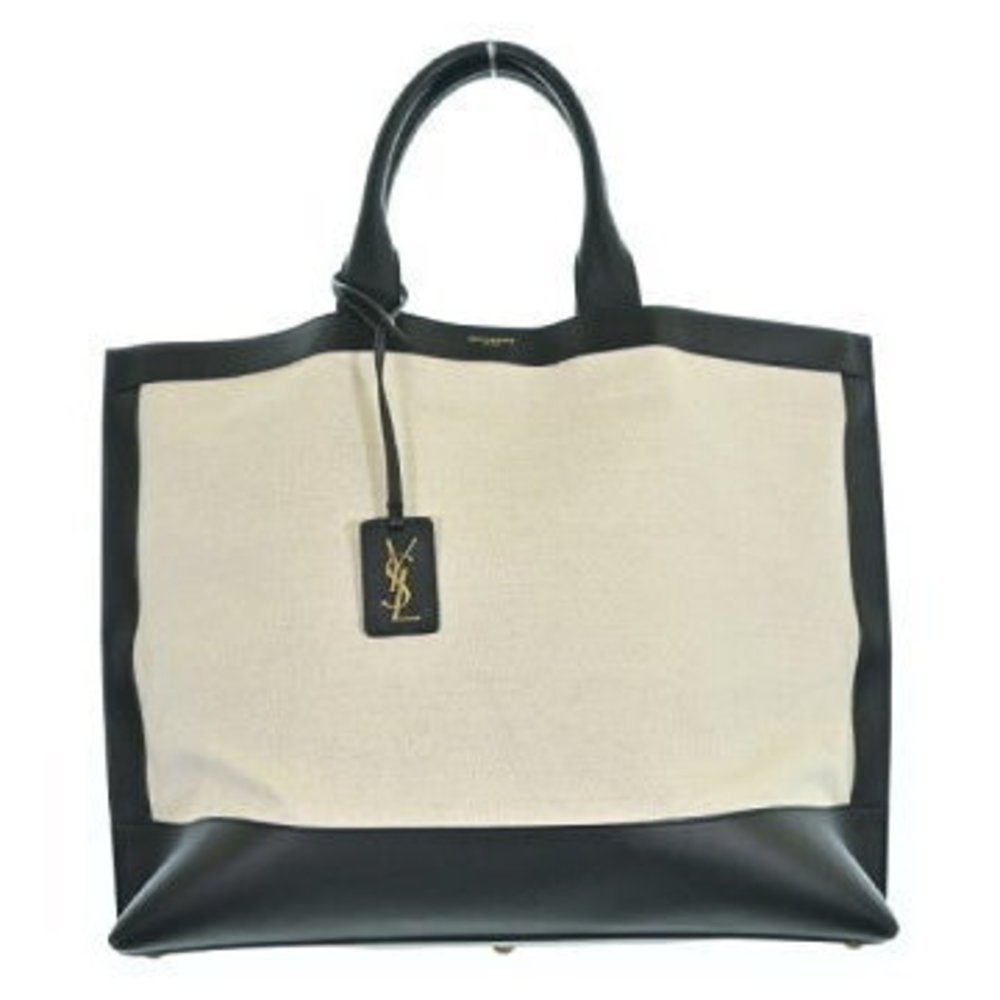 Saint Laurent Bag Tote Ivory PARIS White Black
